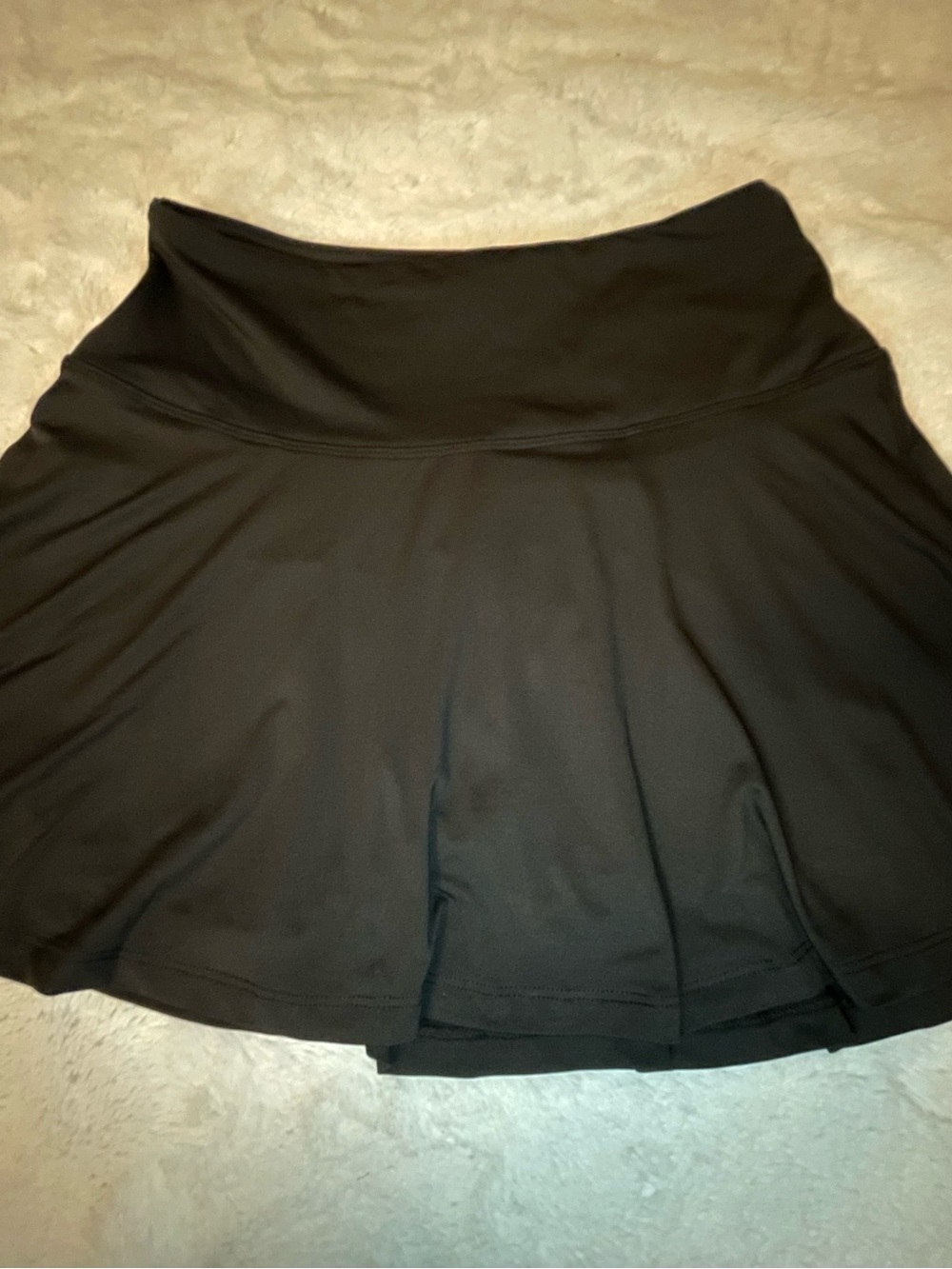 Black Sports Skirt with Wide Waistband